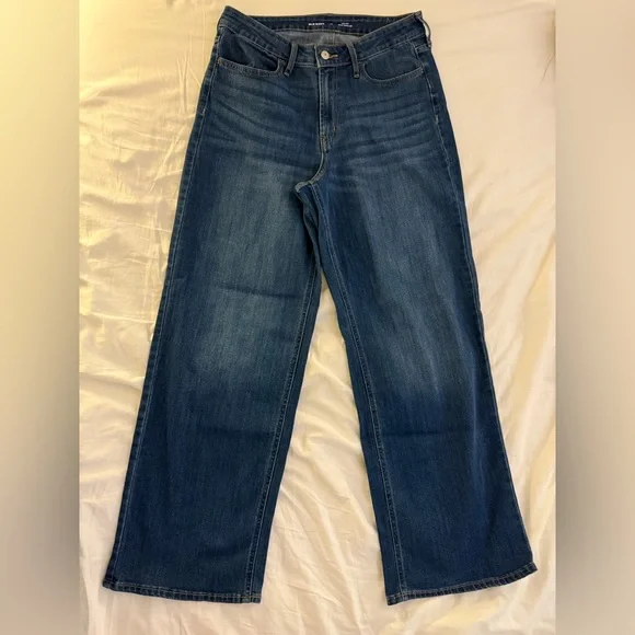 Old Navy Wow Wide Leg Jeans Size 10 - Picture 1 of 6